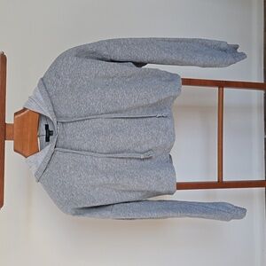 Ambiance Women's Gray Long Sleeve Pullover Cropped Hoodie Size M